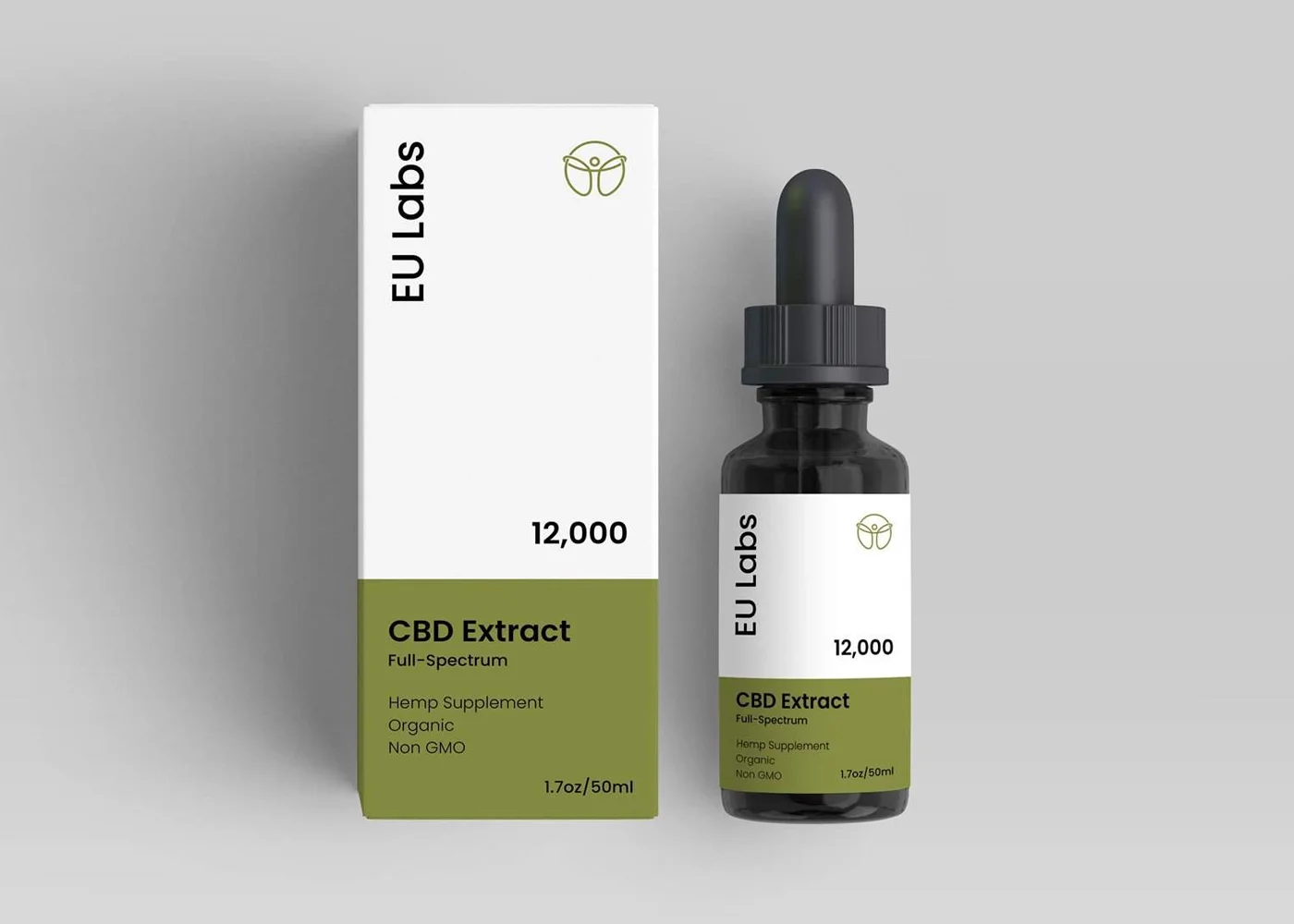 12000mg full-spectrum CBD oil bottle and box — CBD Oil Newcastle