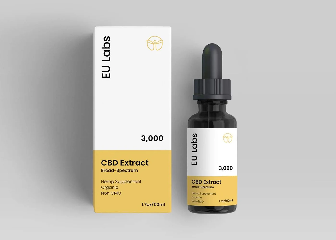 3000mg broad-spectrum CBD oil bottle and box — CBD Oil Newcastle