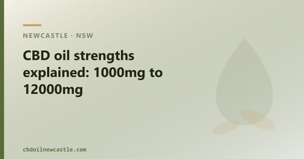 CBD oil strengths explained: 1000mg, 3000mg, 6000mg and 12000mg in Newcastle