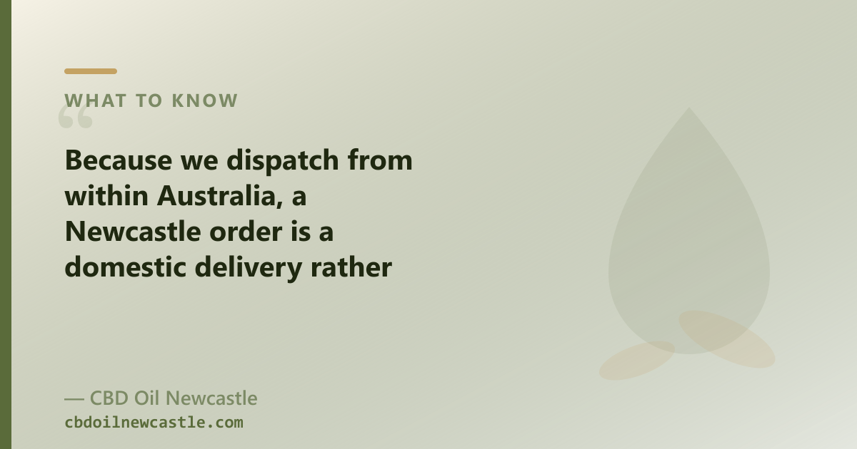 Elixinol's CBD store ships to the US; a Newcastle shop dispatches your order domestically