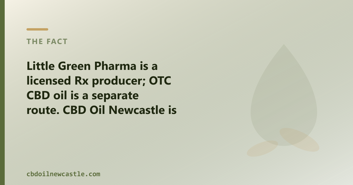 A licensed Rx producer and an OTC CBD oil shop are two different routes, for different needs