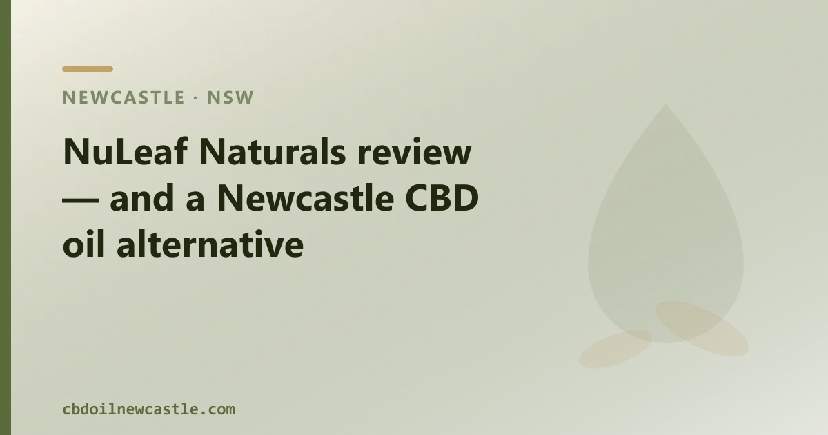 NuLeaf Naturals review — an Australian CBD Oil Alternative